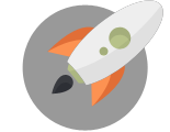 rocket graphic icon